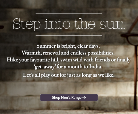 Rohan. Step into the sun. Shop Men's Range.