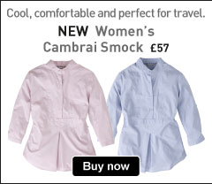 Women's NEW Cambrai Smock. Cool, comfortable and perfect for travel. &pound;57. Buy Now.