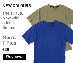 Men's T Plus in NEW COLOURS. The T Plus. Now with added Rohan. &pound;30. Buy Now.
