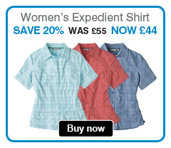 Women's Expedient Shirt. Save 20%. WAS £55. NOW £44. BUY NOW.