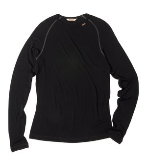Men's Superfine Merino 150 Crew - Black/Charcoal