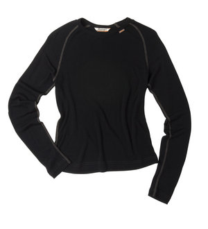 Women's Superfine Merino 150 Crew - Black/Charcoal