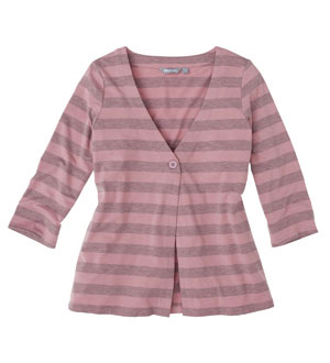 Women's Leeway Cardi - Cinder Rose Stripe