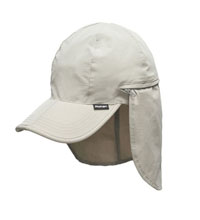 Technical packable sun cap