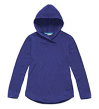 Lightweight hooded cover up.