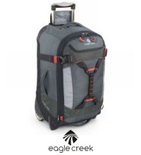 Rugged 59L litre wheeled luggage.